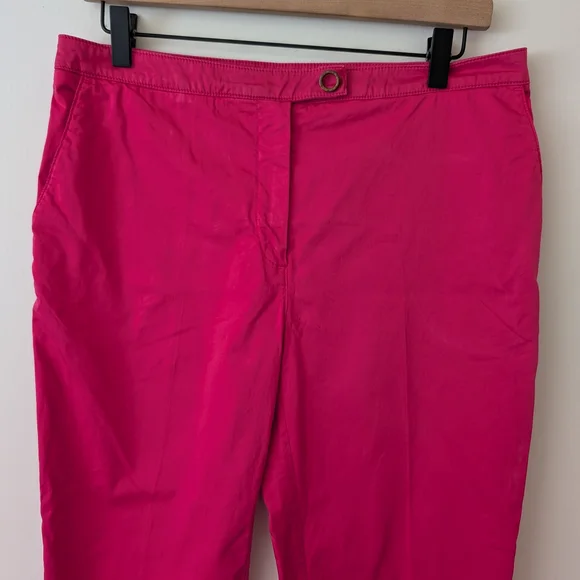 Kenzo Womens Medium Pink Ankle Pants Contemporary Preppy Academia Classic - Picture 3 of 8